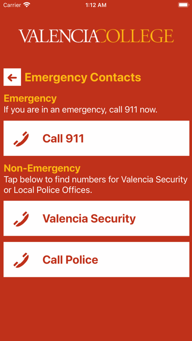Valencia College Safety Screenshot