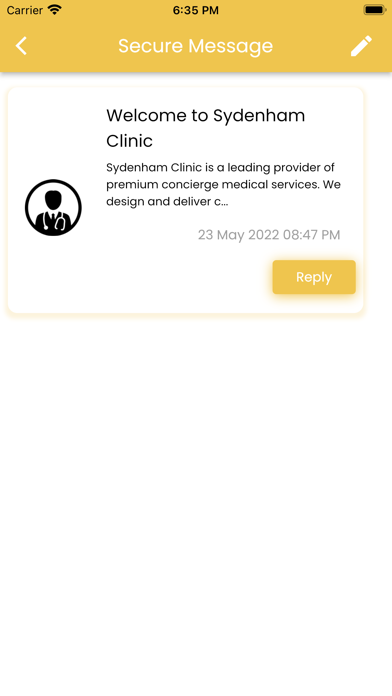 Sydenham Clinic Screenshot
