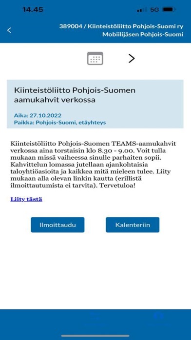 Kiinteistöliiton jäsenkortti Screenshot