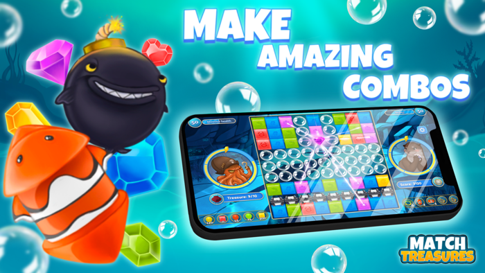 Match Treasures Puzzle Games