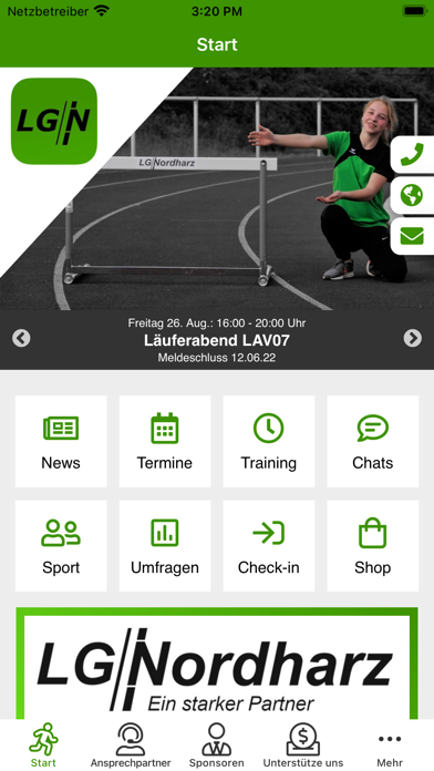 LG Nordharz Leichtathletik Screenshot