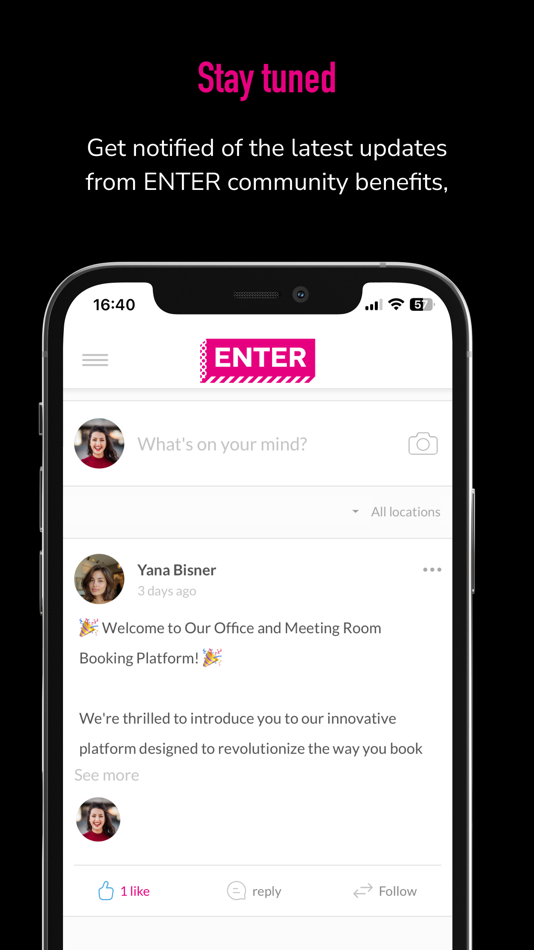 #3. Enter workspace (iOS) 由: ENTER Management Services
