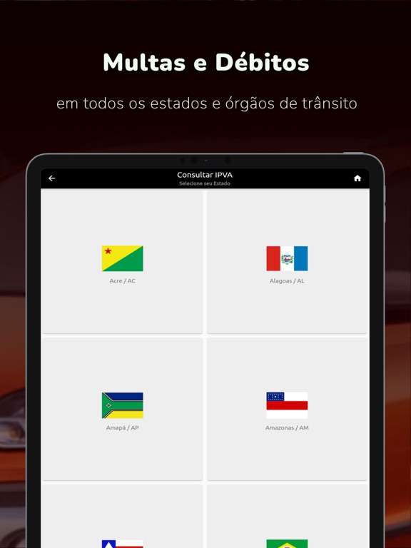Consulta Placa - Débito, Multa iPad screenshot 6 - Utilities app