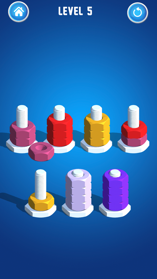 #6. Nuts Sorting: Sort the Bolts (iOS) By: Skilljoy, LLC