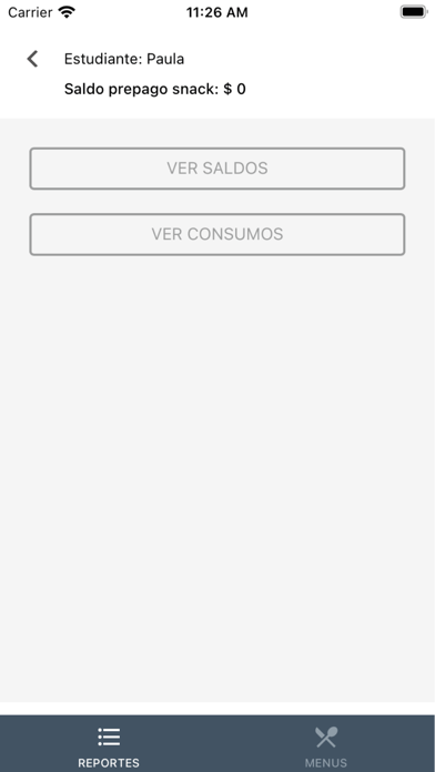 GCG Food Estudiantes Screenshot