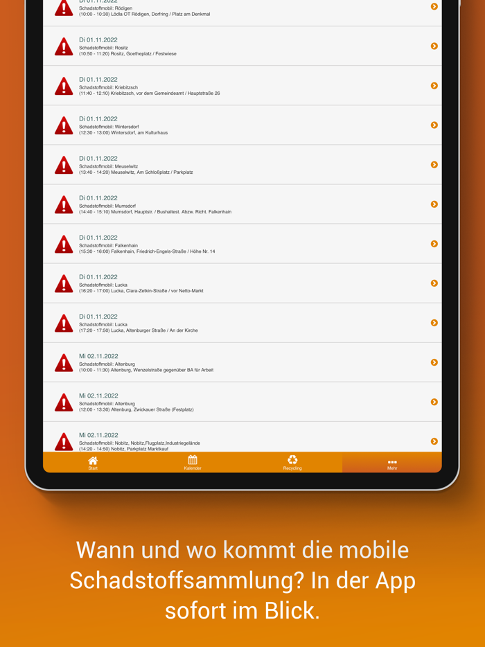 Altenburg Abfall-App