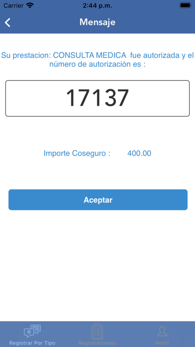 Autorizame Prestadores Screenshot