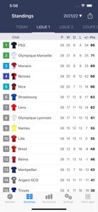 Live Scores of Football France screenshot #2 for iPhone