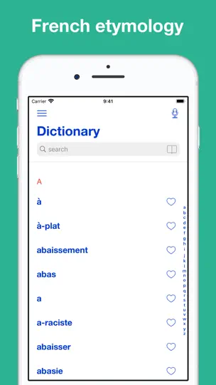 Capture d'écran de French Etymological Dictionary sur iPhone 1