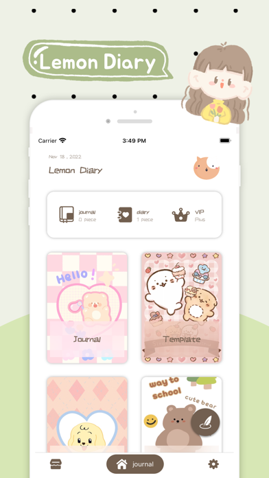 Screenshot #1 pour Lemon Diary-journaling app