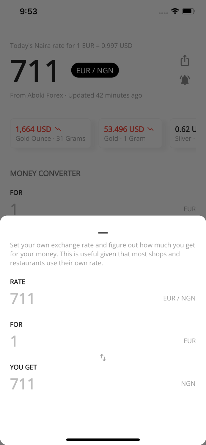 Naira to Dollar Exchange Rate