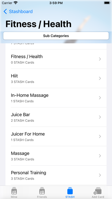 STASH Social Screenshot
