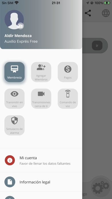 Auxilio Exprés Screenshot