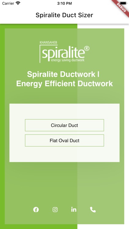 Spiralite Duct Sizer