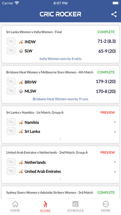 CricRocker - Sports Live Screenshot