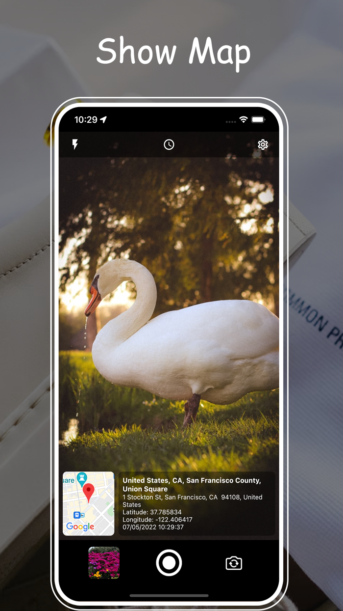 GPS Cam map address on Photo