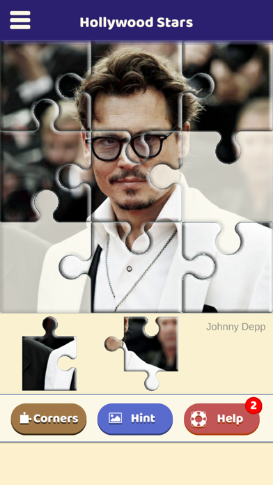 Hollywood Stars Jigsaw Puzzle Screenshot