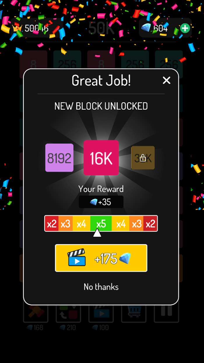 Merge number Math game puzzle