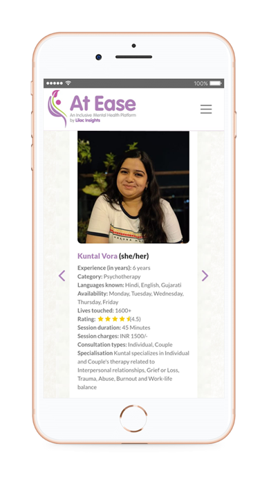AtEase -Mental Health Platform Screenshot