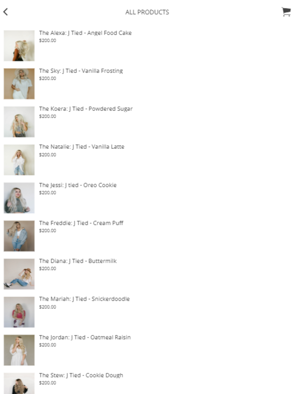JZ Styles iPad screenshot 1 - Shopping app