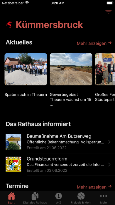 Rathaus App Kümmersbruck Screenshot