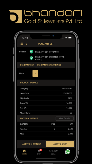 Bhandari Gold & Jewellers Screenshot