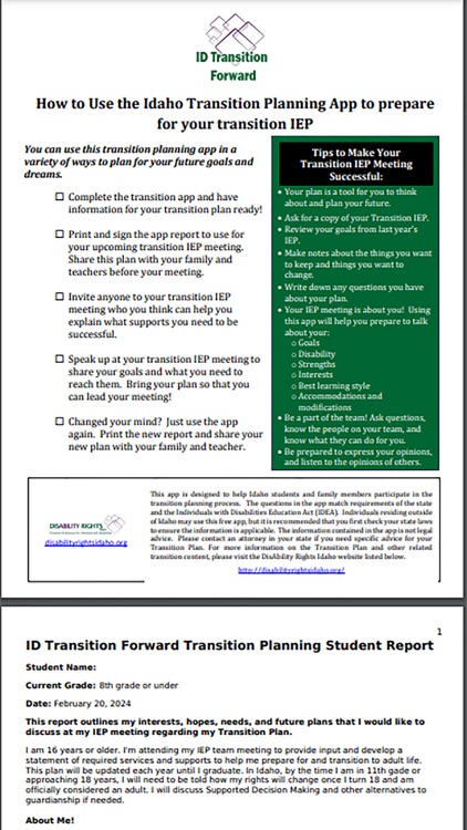 ID Transition Forward App