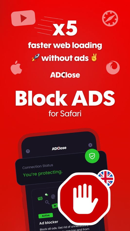 #1. AdClose - Adblock For Mobile (iOS) 由: SWEETFOX MOBILE LTD