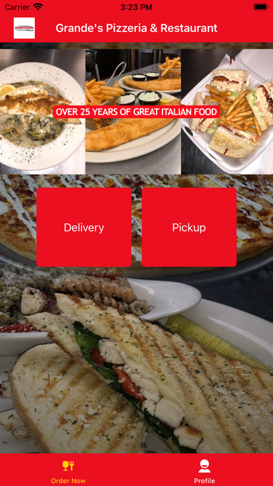 Grande's Pizzeria & Restaurant Screenshot