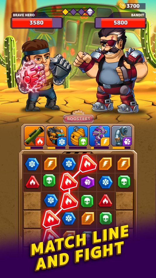 #1. Battle Lines: Puzzle Fighter (iOS) Bởi: Azur Interactive Games Limited