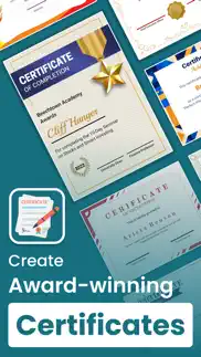 certificate maker, ecard maker iphone screenshot 1