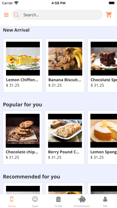 Online Bakery Shop Screenshot