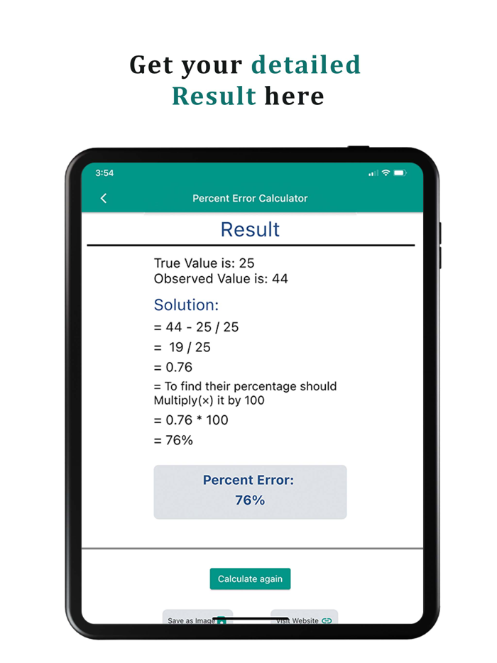 Percentage Error Calculator