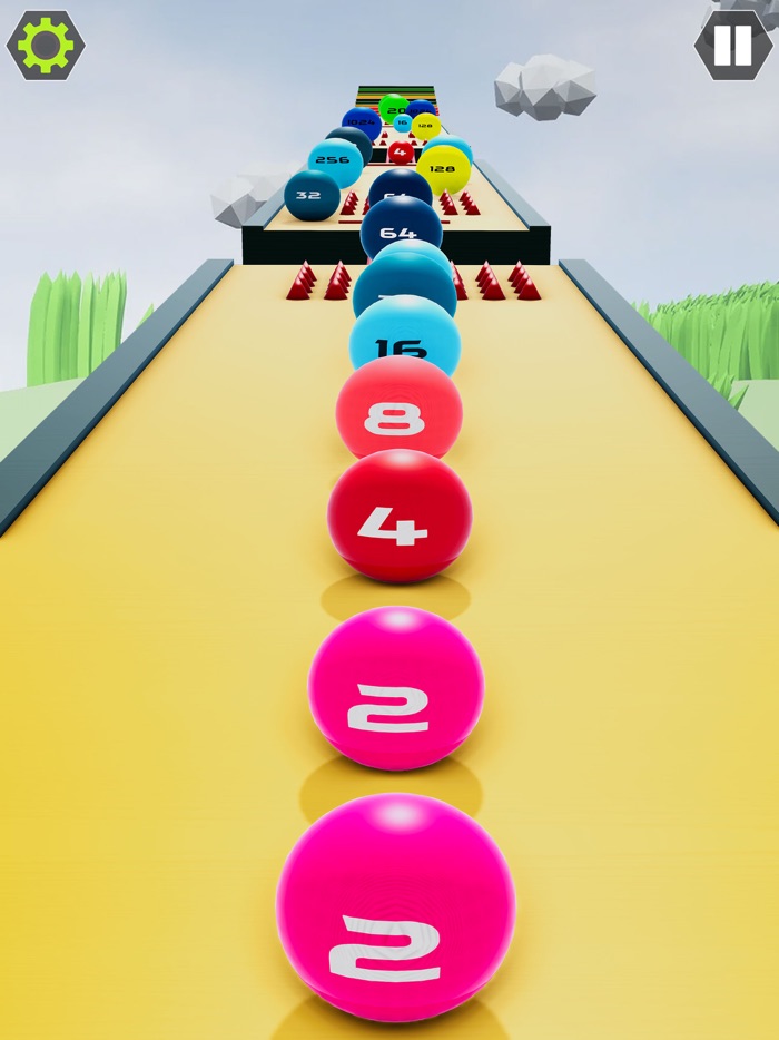 Rolling Ball Run 2048 Game