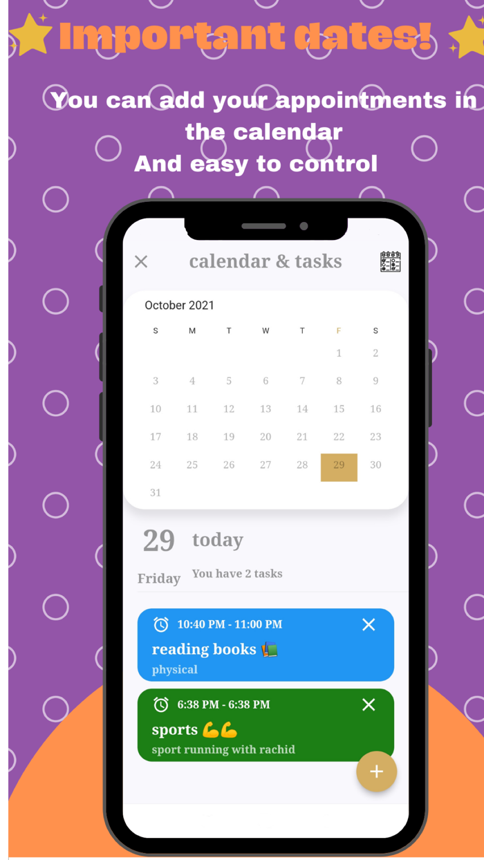 schedules and daily tasks