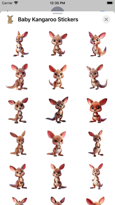 Screenshot #2 pour Baby Kangaroo Stickers