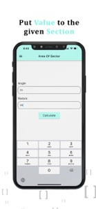 Area of a Sector Calculator screenshot #1 for iPhone