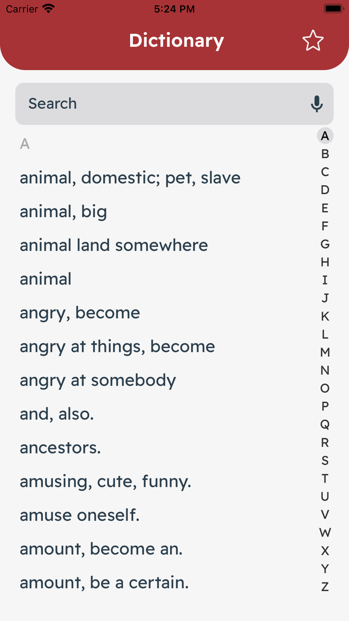 Seneca Dictionary App