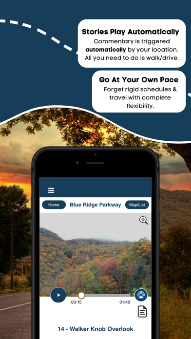Blue Ridge Parkway Map Screenshot