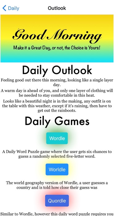 Good Morning: Daily Horoscope Screenshot