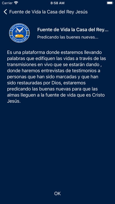 Radio Fuente de Vida Rey Jesus Screenshot
