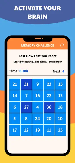 Game screenshot Memory Challenge: From 1 to 50 mod apk