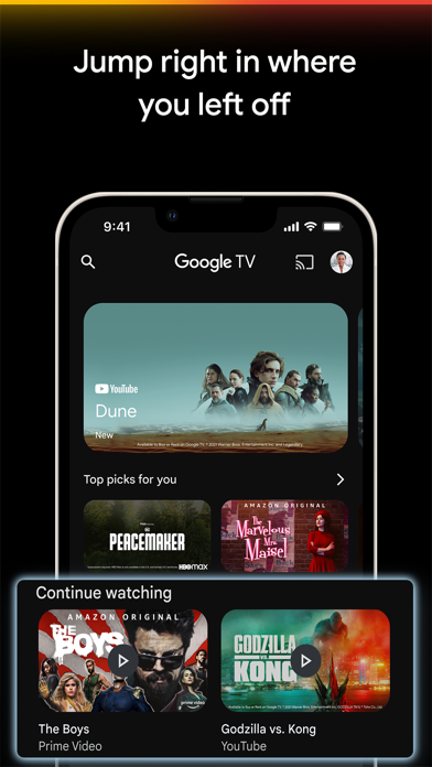 Google TV: 映画やテレビを観る screenshot1