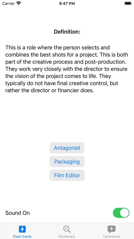 #5. Filmmaker's Dictionary (iOS) 由: Jonathan Judelson