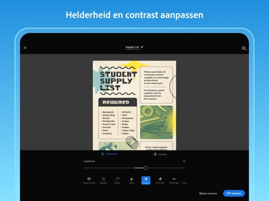 Adobe Scan: PDF- & OCR-scanner iPad app afbeelding 9