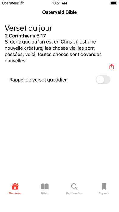 Ostervald Bible Screenshot