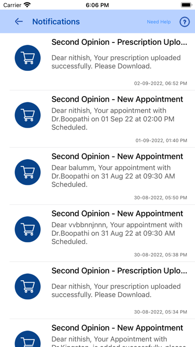 Second Opinion Patient Screenshot