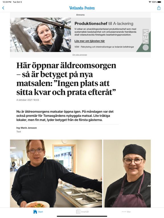 Screenshot #5 pour Vetlanda-Posten Nyhetsapp