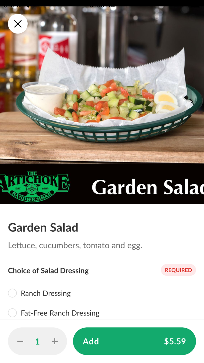 Artichoke Sandwich Bar