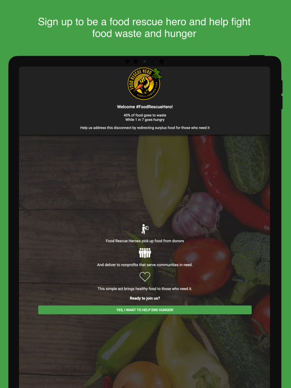 Food Rescue Hero iPad screenshot 1 - Food & Drink app